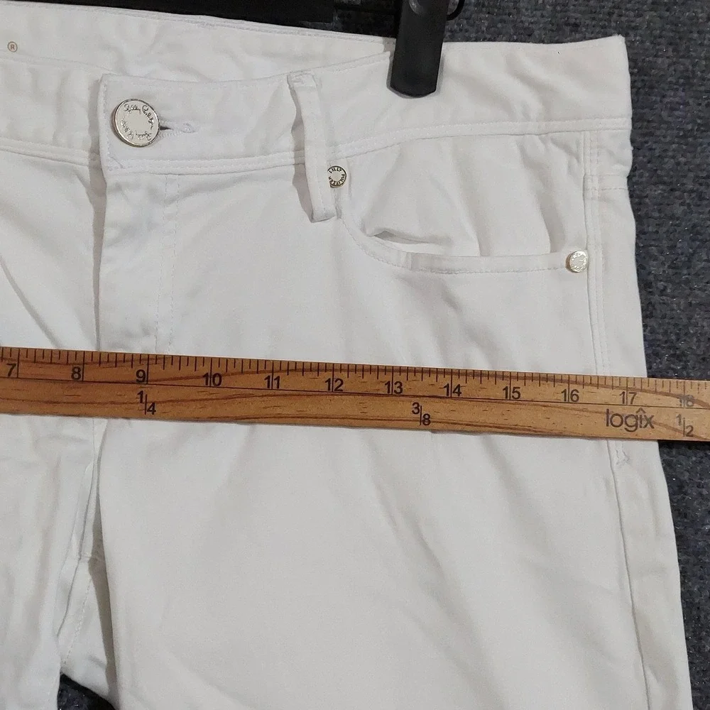 Lilly Pulitzer Pants Womens 10 White Worth Skinny Denim Jegging Stretch‎ Slim